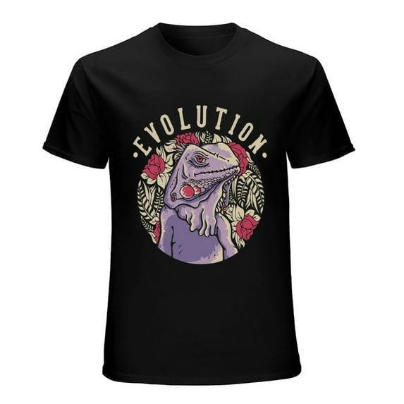 T-Shirt Design: Colorful Iguanas with Flower Vintage Illustration Tee | Nature Lover Retro T-Shirt