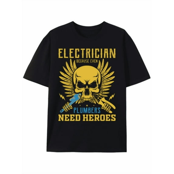 T-Shirt Electrician Pride: Heroes Of Plumbing, Vintage Unisex Shirt Crewneck Tshirts A Surprise Gift For Family And Friends