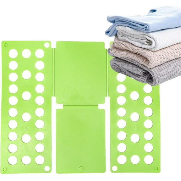 T Shirt Folder Board, P lastic Clothes Folding Board, Household Liner Sorter, Laundry Organizer Fold Tool, for Shirts, Sweater, Towels, Pajamas, Pants(Green)