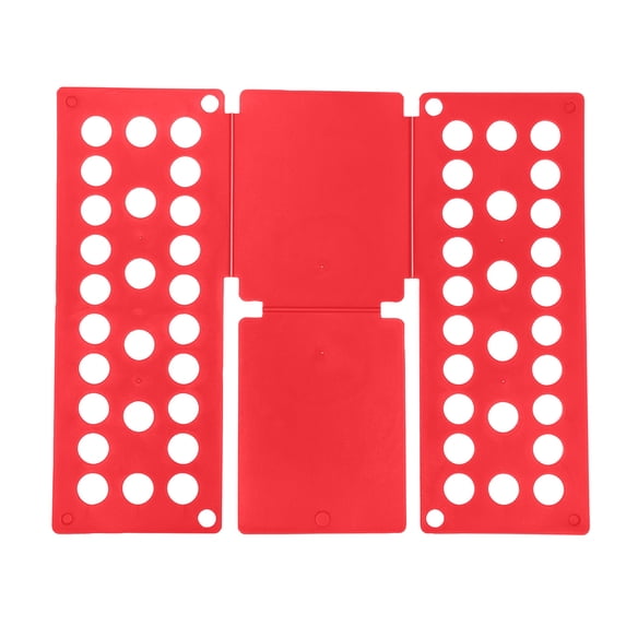 T-Shirt Folding Board, Quick Laundry Organization Tool Durable Plastic Material Space Saving Clothes Folder Efficient Garment Folding Helper Home Closet Essentials Red