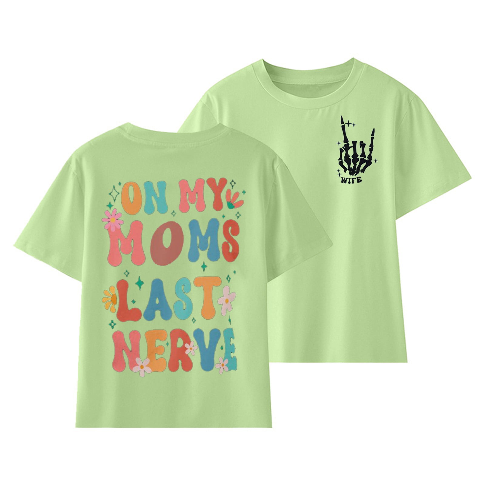 T Shirt For Kid Girls Cute Print Short Sleeves Tops Size 100 To 160 Mom