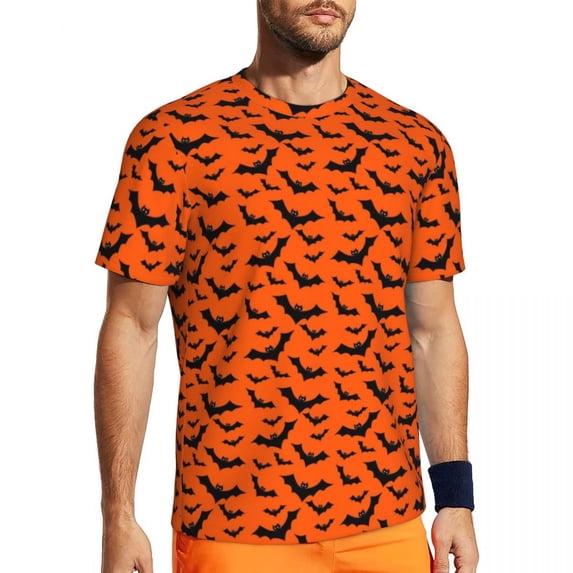 T Shirt For Men Abstract Bats Men Spots Print Basic Running Quick Dry Summer Harajuku Tees Design Ov