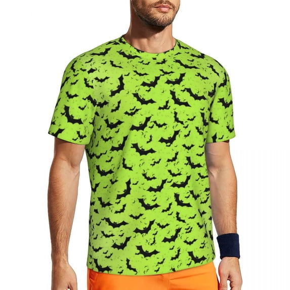 T Shirt For Men Abstract Bats Men Spots Print Basic Running Quick Dry Summer Harajuku Tees Design Ov