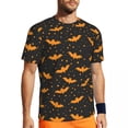 thumbnail image 1 of T Shirt For Men Magical Halloween Night Sports Beach Black Bats Print Street Style T-Shirts Hip Hop, 1 of 7