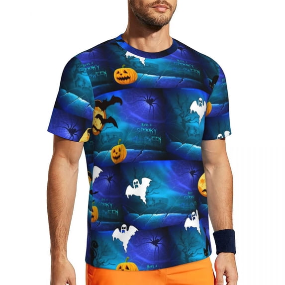 T Shirt For Men Abstract Bats Men Spots Print Basic Running Quick Dry Summer Harajuku Tees Design Ov