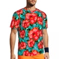 thumbnail image 1 of T Shirt For Men Abstract Floral Sports T-Shirt Luminous Print Harajuku T-Shirts Couple Fun Tee Shirt, 1 of 7