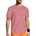 thumbnail image 1 of T Shirt For Men Abstract Striped T-Shirt Male Blue And Green Street Style Sports Comfortable Beach H, 1 of 7
