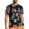 thumbnail image 1 of T Shirt For Men Animal Farm Print Running T-Shirt Cute Pink Pig Harajuku Mens Streetwear Tshirt Beac, 1 of 7