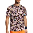 thumbnail image 1 of T Shirt For Men Animal Stripes Mens Modern Glitter Print Vintage Gym T-Shirts Breathable Summer Tren, 1 of 7