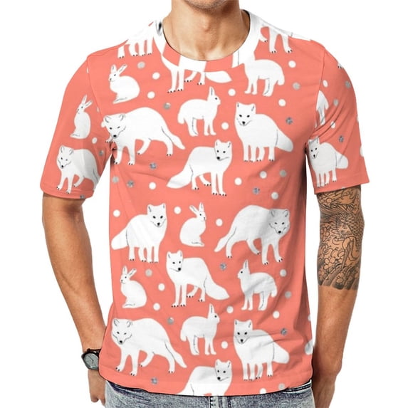 T Shirt For Men Arctic Animal Print T-Shirt Whales And Bear Fashion T-Shirts Mens Fun Tee Shirt Beac