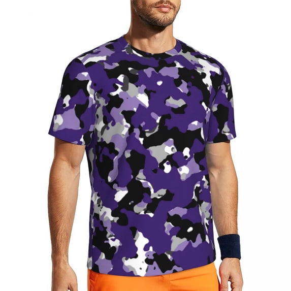 T Shirt For Men Army Camouflage Green Camo Print Popular Sportswear Short Sleeve Fast Dry Tshirt Sum