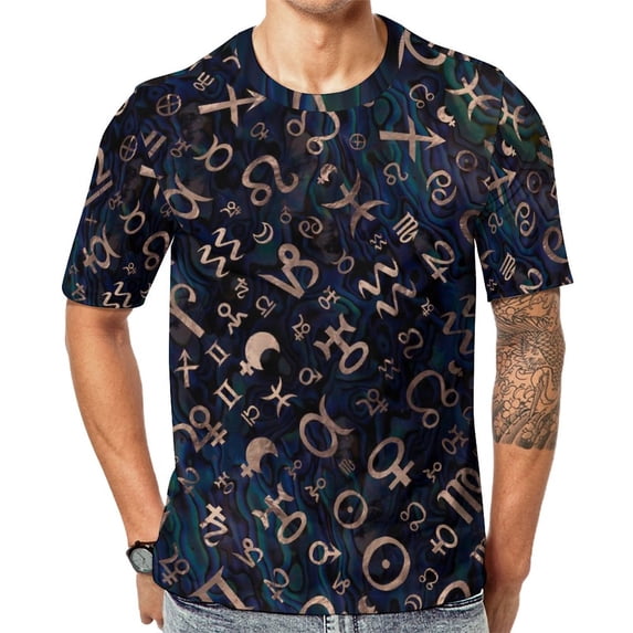 T Shirt For Men Astrology Starry-Eyed Surprise Retro Short-Sleeved Design Tshirt Cheap Summer Awesom