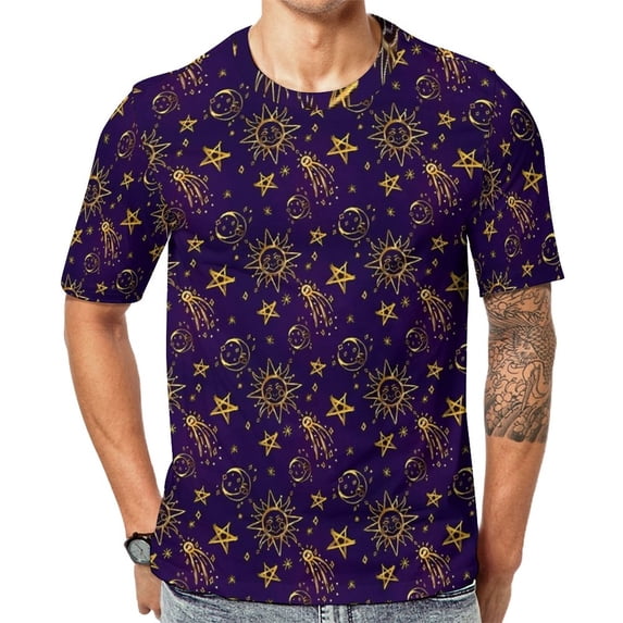 T Shirt For Men Astrology Starry-Eyed Surprise Retro Short-Sleeved Design Tshirt Cheap Summer Awesom