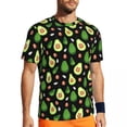thumbnail image 1 of T Shirt For Men Avocado Salad Gym T-Shirt Green Fruit Print Popular T-Shirts Man Retro Tshirt Beach, 1 of 7