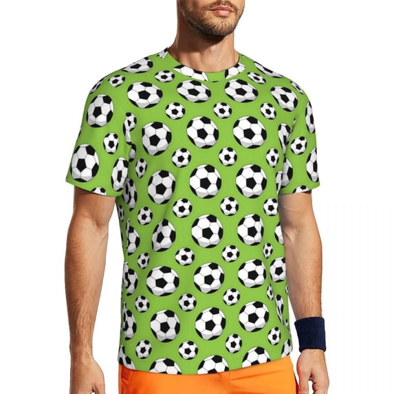 T Shirt For Men Ball Print Sportswear T-Shirt Summer Soccers Streetwear Trending Tee Shirt For Men C
