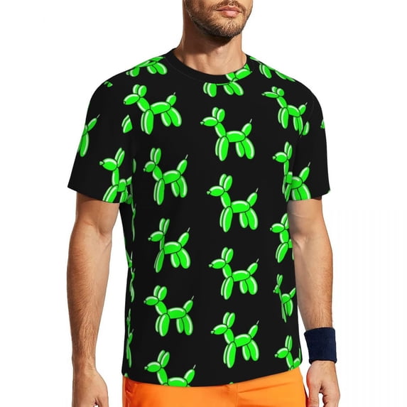 T Shirt For Men Balloon Dogs Men Cartoon Animal Vintage Gym Breathable Summer Harajuku Tee Shirt Pat