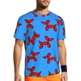 thumbnail image 1 of T Shirt For Men Balloon Dogs Men Cartoon Animal Vintage Gym Breathable Summer Harajuku Tee Shirt Pat, 1 of 7