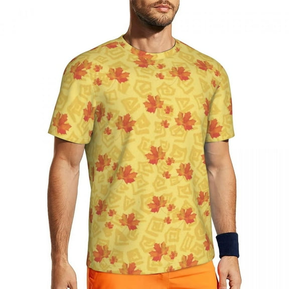 T Shirt For Men Banana Leaf Running Summer Tropical Print Basic Hip Hop Tshirt For Mens Printed Tops