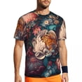 thumbnail image 1 of T Shirt For Men Baroque Print Art Retro Floral Popular Sports T-Shirts Short-Sleeve Breathable Tshir, 1 of 7