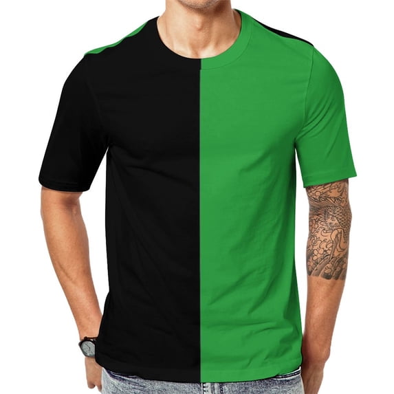 T Shirt For Men Black And Red Two Tone Checkboard Kawaii T-Shirts O-Neck Hippie Tee Shirt Premium Me