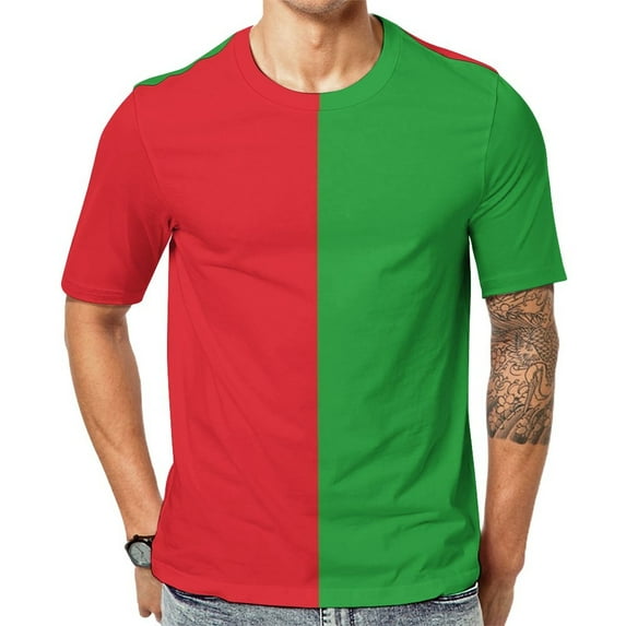 T Shirt For Men Black And Red Two Tone Checkboard Kawaii T-Shirts O-Neck Hippie Tee Shirt Premium Me