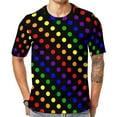 thumbnail image 1 of T Shirt For Men Black And White Polka Dot Print T-Shirt Trendy Modern Art Fashion T-Shirts Basic Tsh, 1 of 7