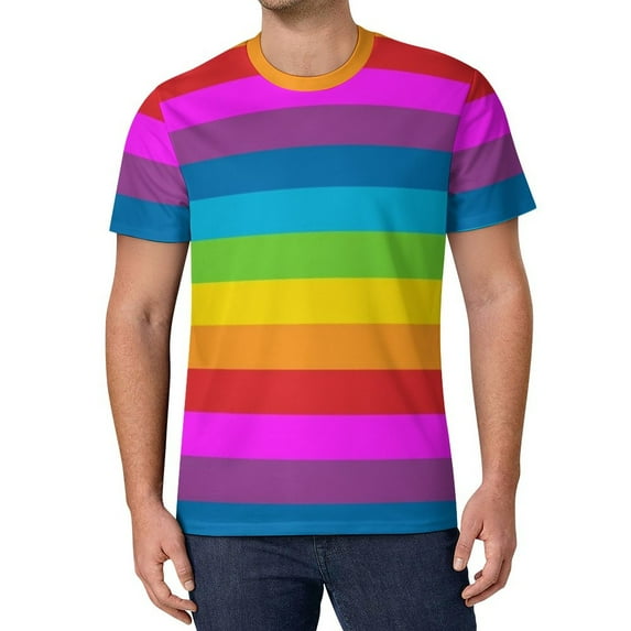 T Shirt For Men Black Stripes Pattern T-Shirt Elegant Gold Glitter Vintage Beach Custom Tee Shirt St