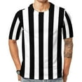 thumbnail image 1 of T Shirt For Men Black White Stripes Striped Yellow Lemons Print Retro T-Shirts Streetwear Tshirt Ori, 1 of 7