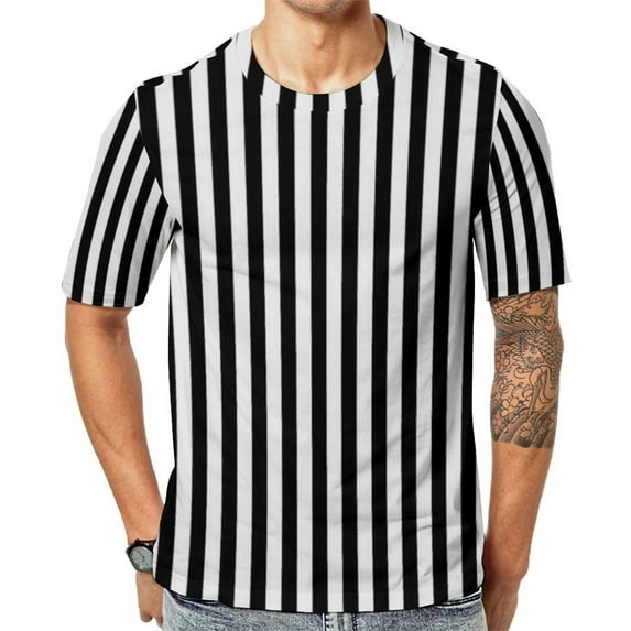 T Shirt For Men Black White Stripes Striped Yellow Lemons Print Retro T-Shirts Streetwear Tshirt Ori