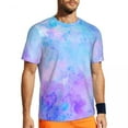 thumbnail image 1 of T Shirt For Men Blue Abstract Print Man Digital Art Vintage Running T-Shirts Fast Dry Beach Hip Hop, 1 of 7