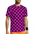 thumbnail image 1 of T Shirt For Men Blue And White Checkerboard Sports T-Shirt Racing Flag Checkered Popular T-Shirts Me, 1 of 7