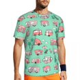 thumbnail image 1 of T Shirt For Men Bright Vacation Gym T-Shirt Summer Flip Flops Palm Tree Casual Harajuku Tshirt For M, 1 of 7