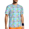thumbnail image 1 of T Shirt For Men Bright Vacation Gym T-Shirt Summer Flip Flops Palm Tree Casual Harajuku Tshirt For M, 1 of 7