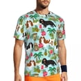 thumbnail image 1 of T Shirt For Men Bright Vacation Gym T-Shirt Summer Flip Flops Palm Tree Casual Harajuku Tshirt For M, 1 of 7