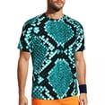thumbnail image 1 of T Shirt For Men Brown Snakeskin Running Summer Animal Print Fun Fashion Tshirt For Man Graphic Cloth, 1 of 7