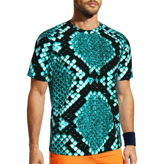 T Shirt For Men Brown Snakeskin Running Summer Animal Print Fun Fashion Tshirt For Man Graphic Cloth