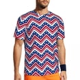 thumbnail image 1 of T Shirt For Men Candy Cane Stripes Mini Navy Blue Harajuku Running Short Sleeve Quick-drying Tshirt, 1 of 7