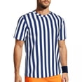 thumbnail image 1 of T Shirt For Men Candy Cane Stripes Mini Navy Blue Harajuku Running Short Sleeve Quick-drying Tshirt, 1 of 7
