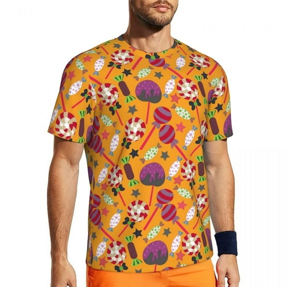 T Shirt For Men Candy Sweets Running T-Shirt Summer Yummy Cute Print Aesthetic T-Shirts Fashion Tee
