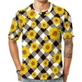 thumbnail image 1 of T Shirt For Men Cheerful Sunflower T-Shirt Man Bright Yellow Flower Street Style T-Shirts Summer Ret, 1 of 7