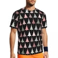 thumbnail image 1 of T Shirt For Men Christmas Tree Pink And Green Novelty Sports T-Shirts Short Sleeve Quick-drying Tops, 1 of 7