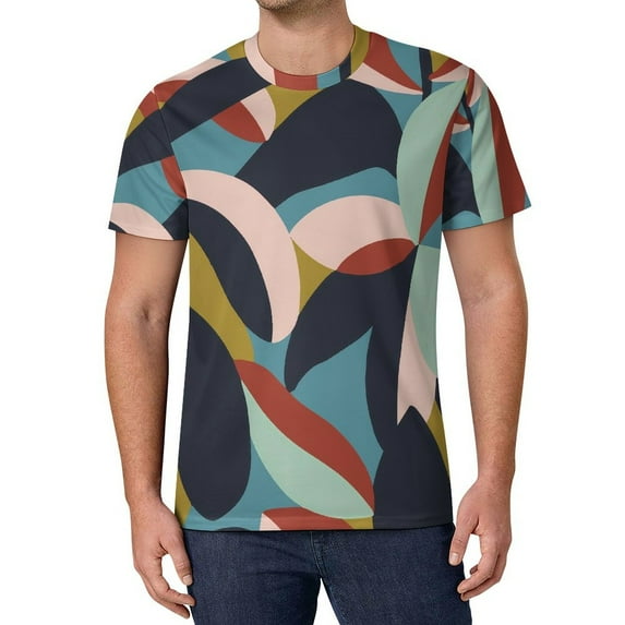 T Shirt For Men Color Block Art T-Shirt Mondrian Minimalist De Stijl Retro Mens Classic Tee Shirt Su