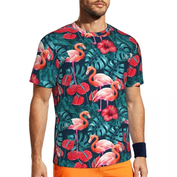 T Shirt For Men Colorful Birds Print Men Vintage Animal Streetwear Gym T-Shirts Breathable Summer Tr