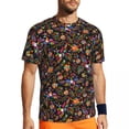 thumbnail image 1 of T Shirt For Men Colorful Birds Print Men Vintage Animal Streetwear Gym T-Shirts Breathable Summer Tr, 1 of 7