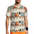 thumbnail image 1 of T Shirt For Men Colorful Birds Print Men Vintage Animal Streetwear Gym T-Shirts Breathable Summer Tr, 1 of 7