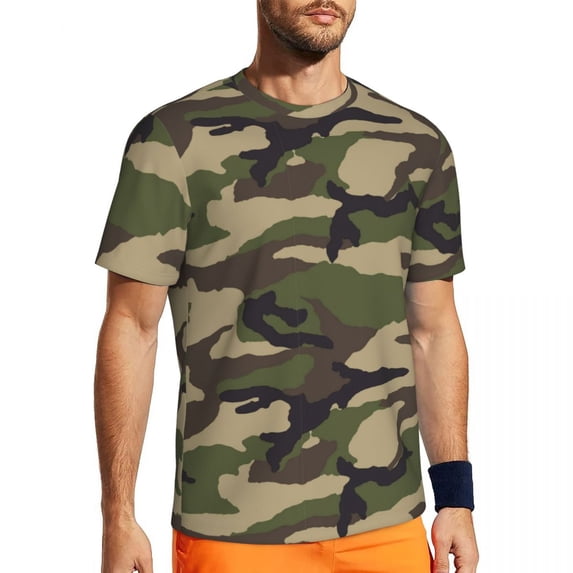 T Shirt For Men Colorful Camo Mens Cool Hunter Camouflage Fun Running Quick Dry Summer Trendy Cool T