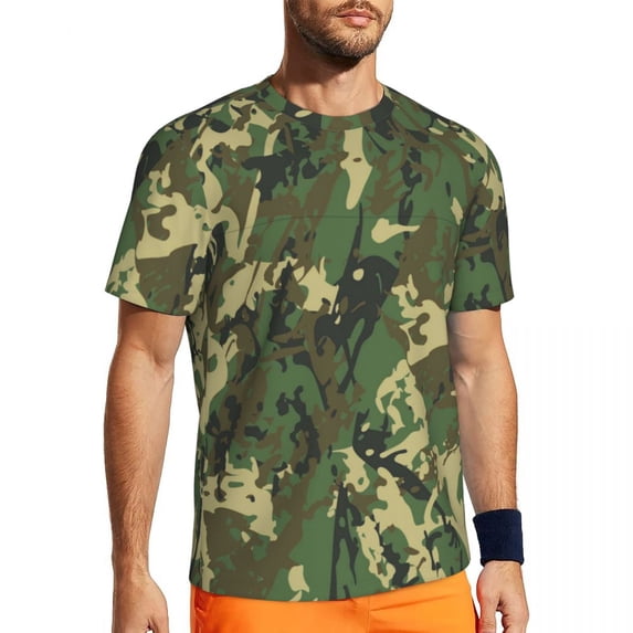 T Shirt For Men Colorful Camo Mens Cool Hunter Camouflage Fun Running Quick Dry Summer Trendy Cool T