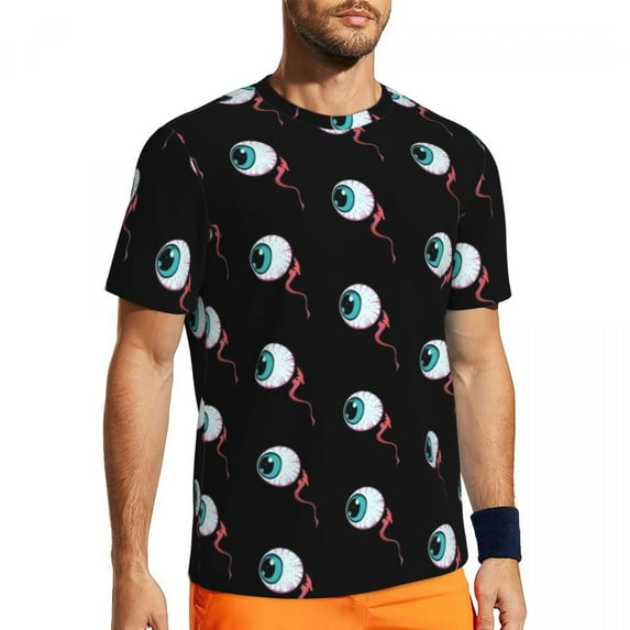 T Shirt For Men Colorful Dripping Eyes Male Eyeball Awesome Running Breathable Summer Fashion Tee Sh