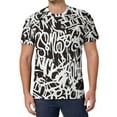 thumbnail image 1 of T Shirt For Men Colorful Graffiti T-Shirt Letter Print Fashion Male Streetwear Tshirt Summer Short-S, 1 of 7