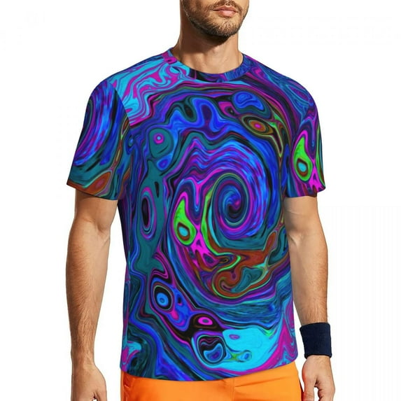 T Shirt For Men Colorful Hippy T-Shirt Retro Floral Novelty Gym Short Sleeve Quick-drying Tshirt Sum